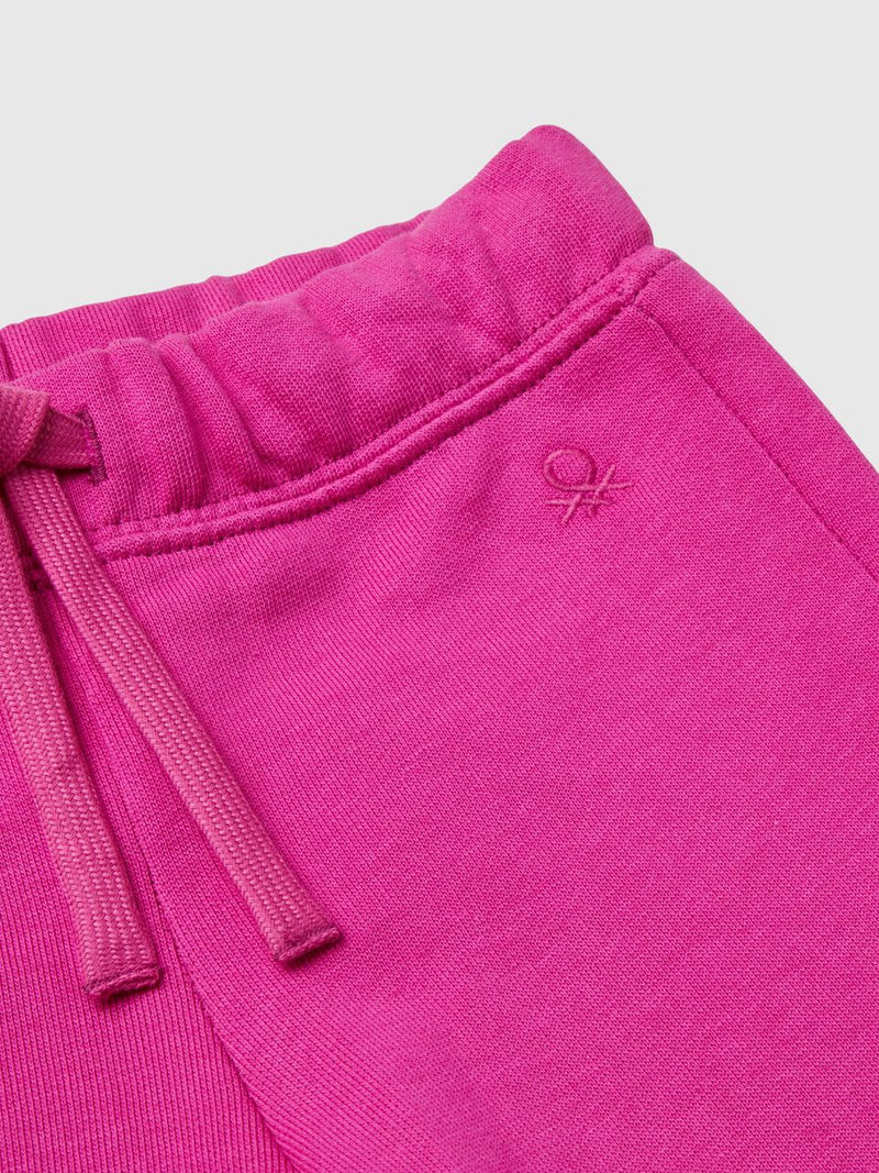 Girls Cuff Joggers - Fuchsia