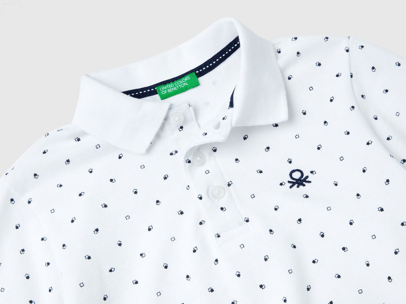 Boys Be Happy Polo Shirt - White