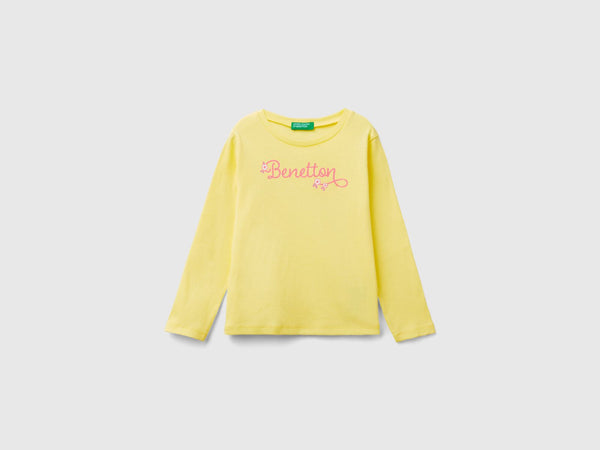 Girls Basic Spring T-Shirt - Lemon