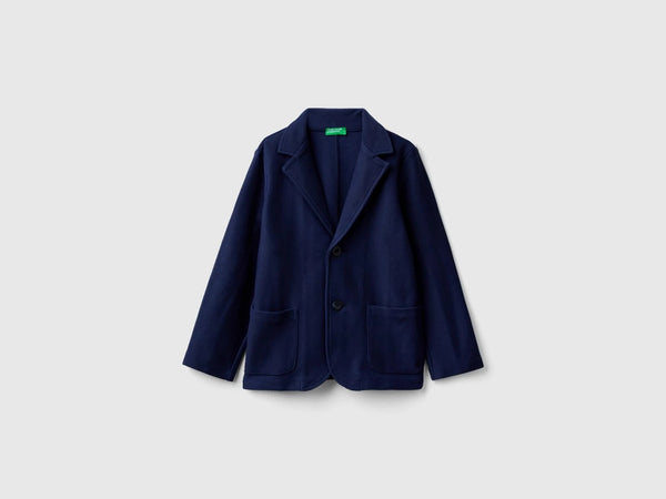 Boys Jersey Blazer - Navy