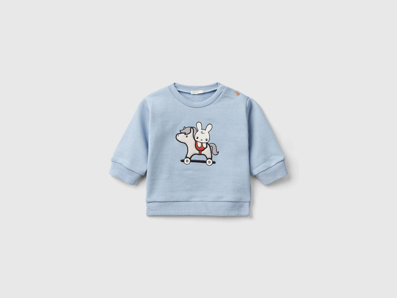 Newborn Boy Bunny Sweater - Blue