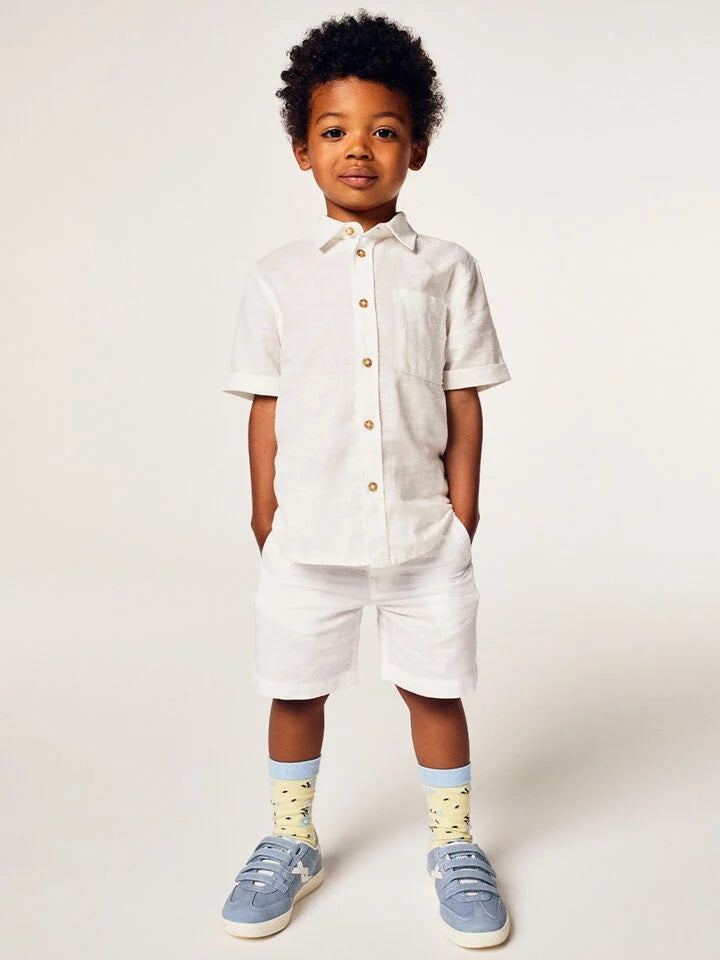 Boys Linen Shirt - White