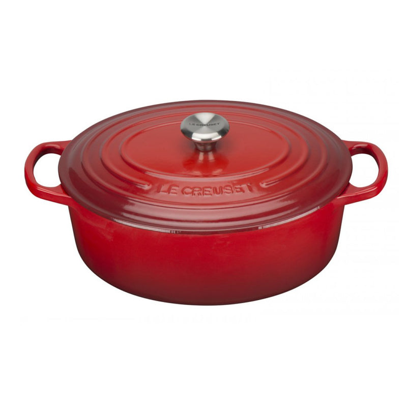 Signature 27cm Cast Iron Oval Risotto Pot - Cerise