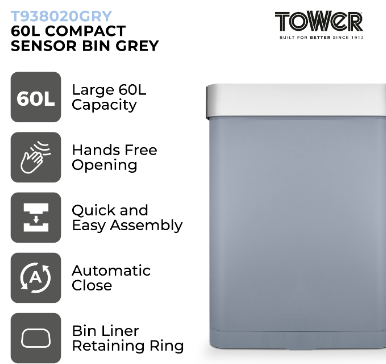 60L Compact Sensor Bin