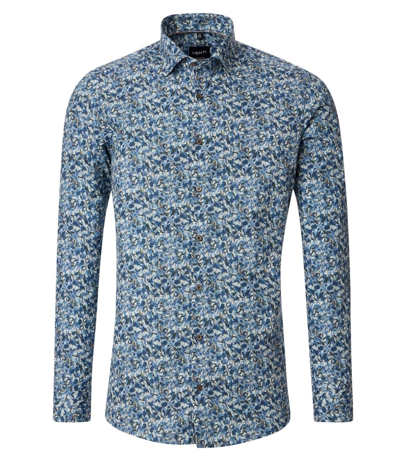 Long Sleeve Modern Fit Shirt - Blue