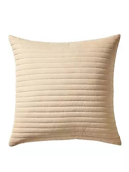 Quilted Lines Filled Cushion 55x55cm - Natural