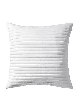 Quilted Lines Filled Cushion 55x55cm - White