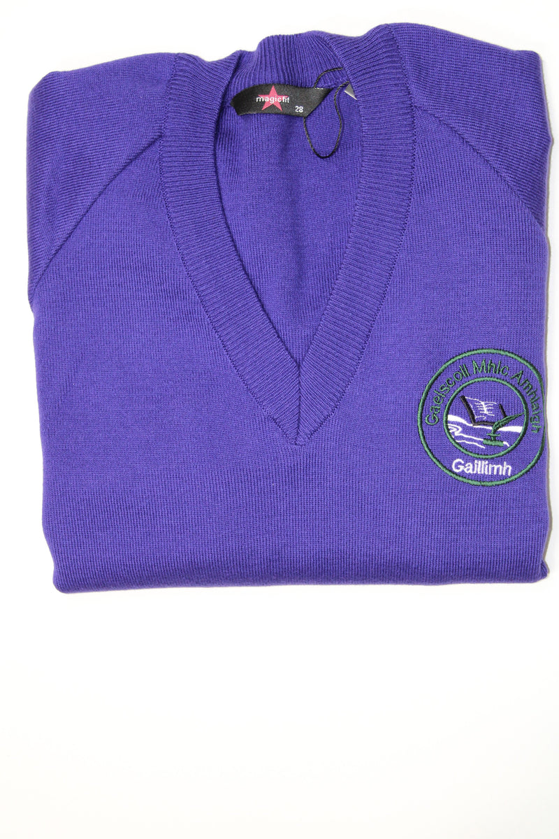 V Neck Jumper - Purple