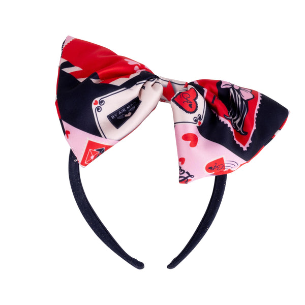 Rosalie Envelope Print Hairband - Dark Navy