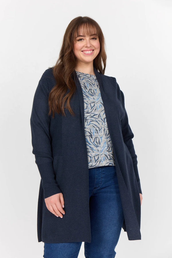 SOFT KNIT CARDIGAN - Navy