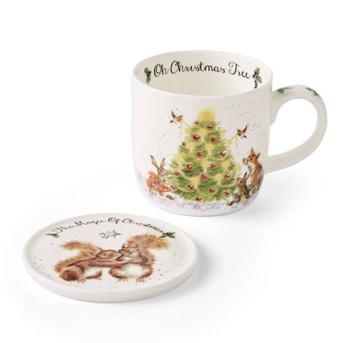 Oh XMas Tree Mug and Coaster