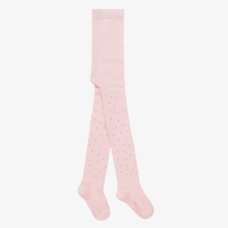 Diamante Tights - Pale Pink