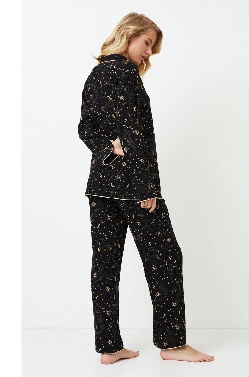 Alexandra Long Pyjama - Black