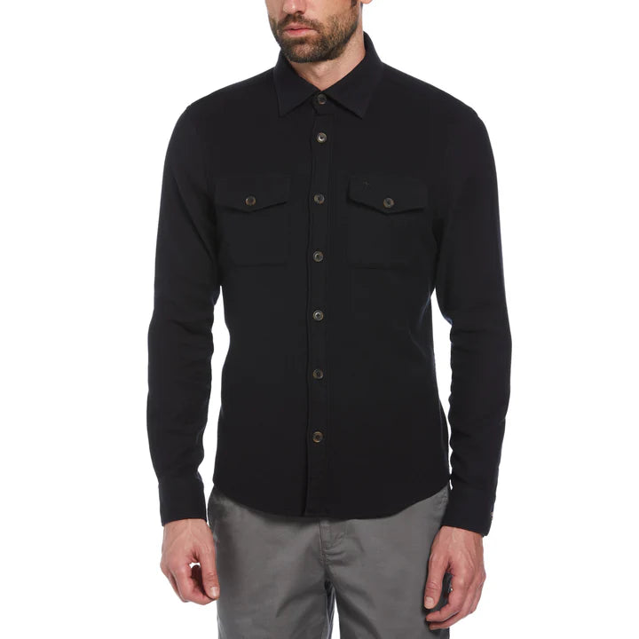 Long Sleeve Overshirt - True Black