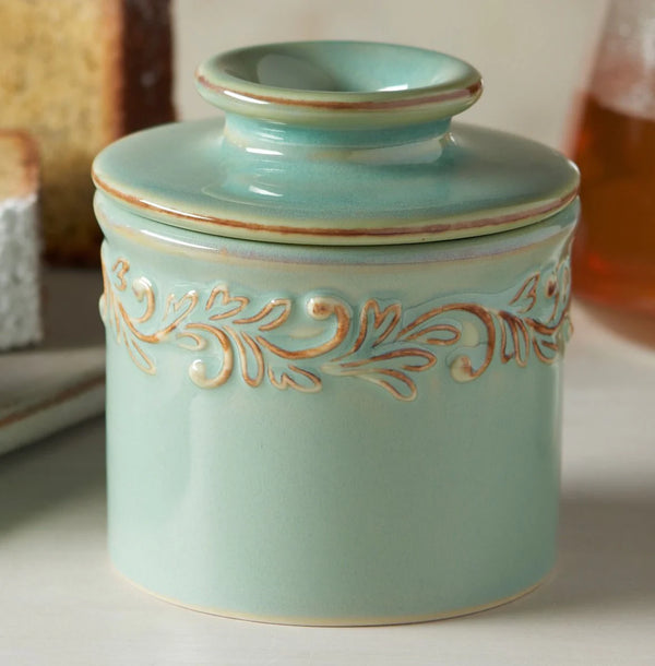 Antique Butter Bell Crock - Sea Spray