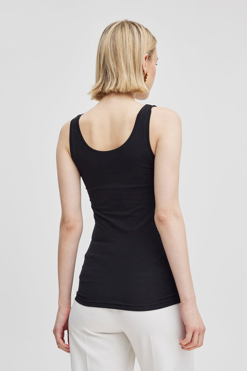 Pamila Vest Top - Black