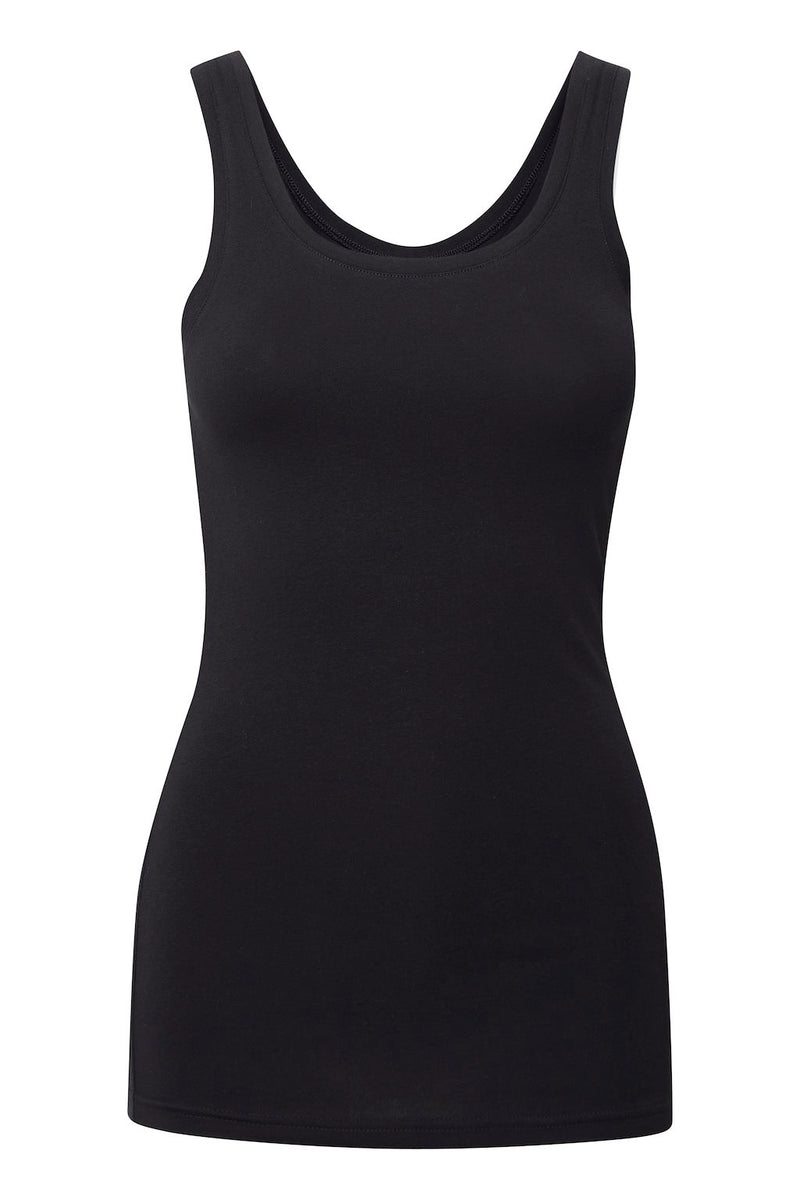 Pamila Vest Top - Black