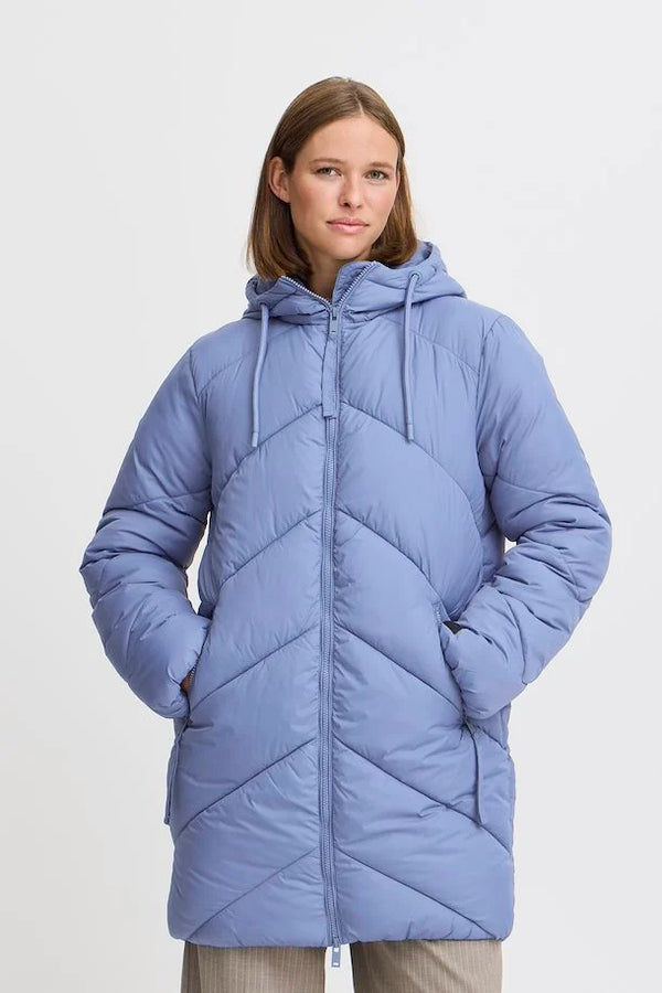 Bomina 6 Long Padded Jacket - Blue Horizon