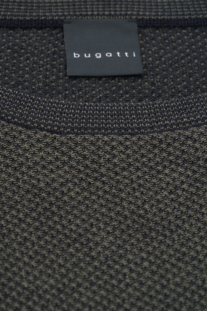 Bugatti Round Neck Jumper - Olive