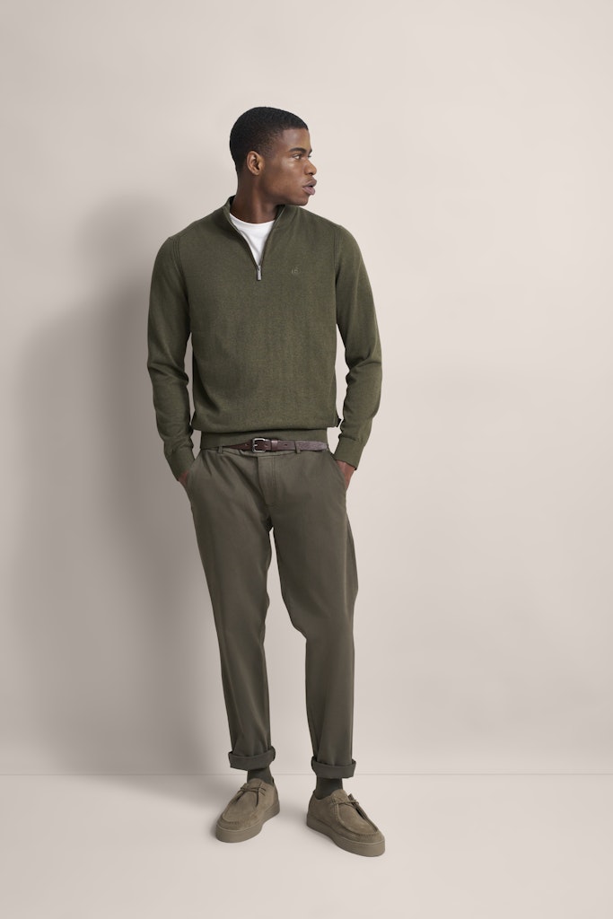 Troyer Zip Jumper - Olive