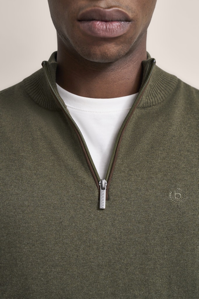 Troyer Zip Jumper - Olive