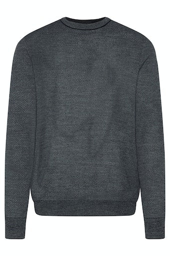 Plain Round Neck Jumper - Grey