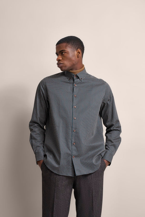 Casual Long Sleeve Shirt - Petrol