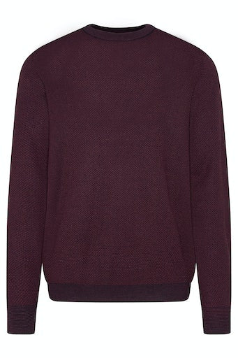 Plain Round Neck Jumper - Blackberry