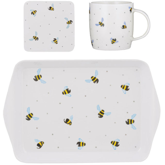 Sweet Bea Mug, Coaster & Tray Set