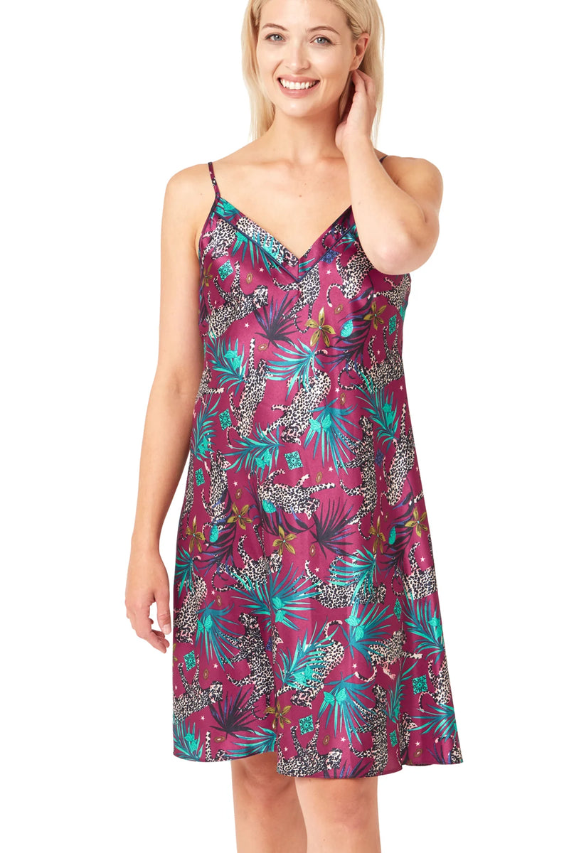 Jungle Cheeta Nightdress - Raspberry