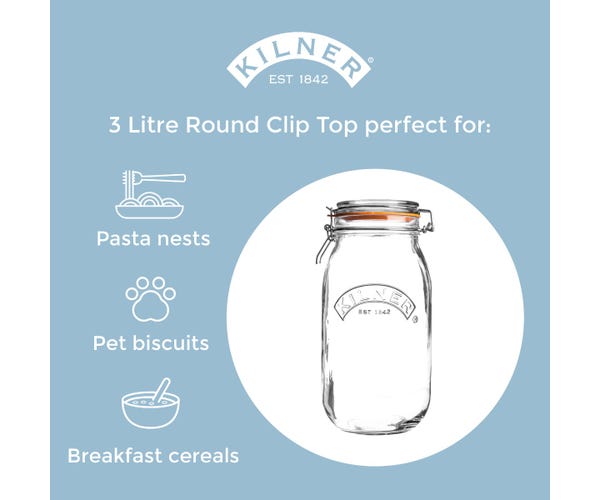 Clip Top Round Jar 3 Litre