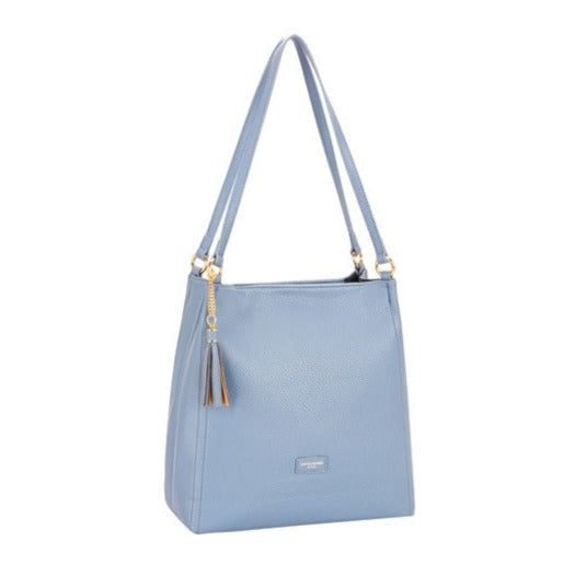 Twin Handle Shoulder Bag - Blue