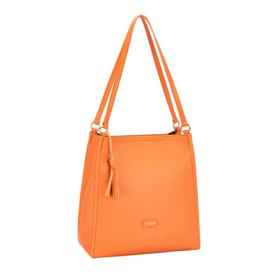Twin Handle Shoulder Bag - Orange