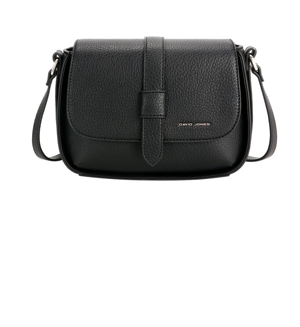 Half Flap Saddle Bag - Black