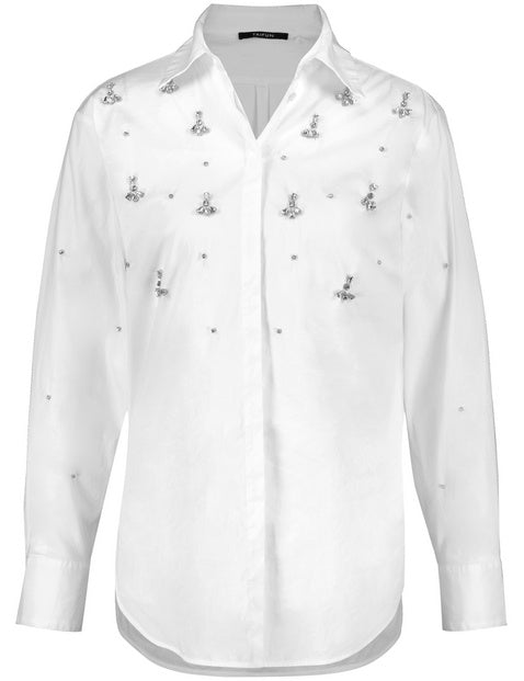 St. Tropez Long Sleeve Blouse - White