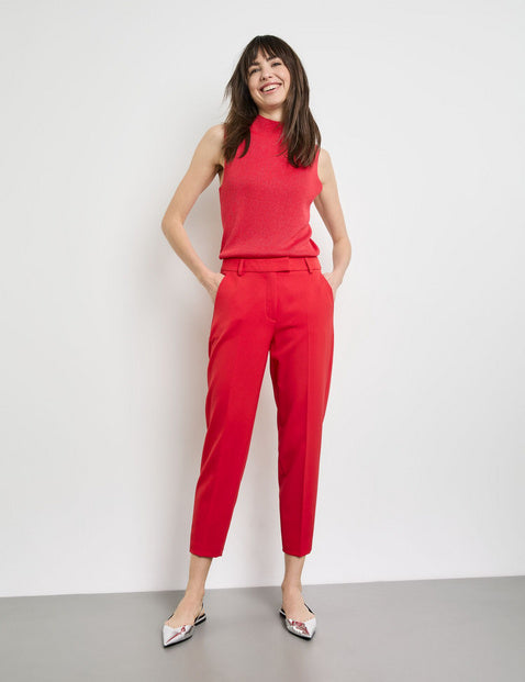 At The Riviera Crop Trouser - Digital Red