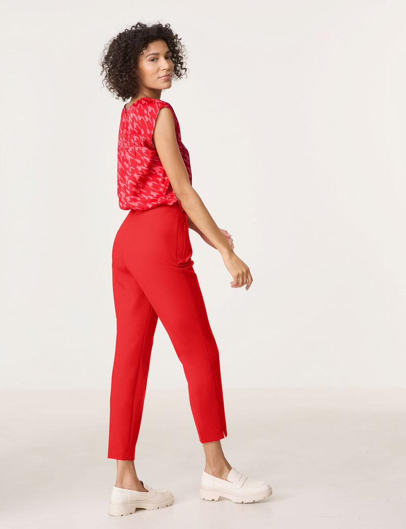 Symbiotic Red Crop Trouser - Lipstick