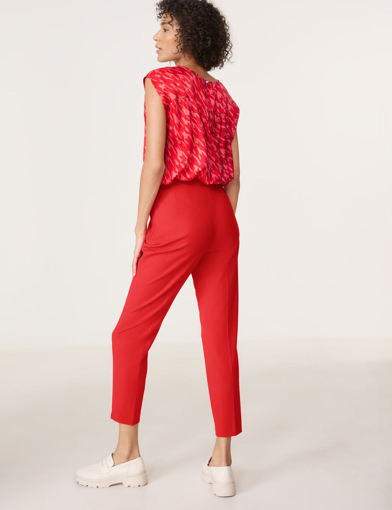 Symbiotic Red Crop Trouser - Lipstick