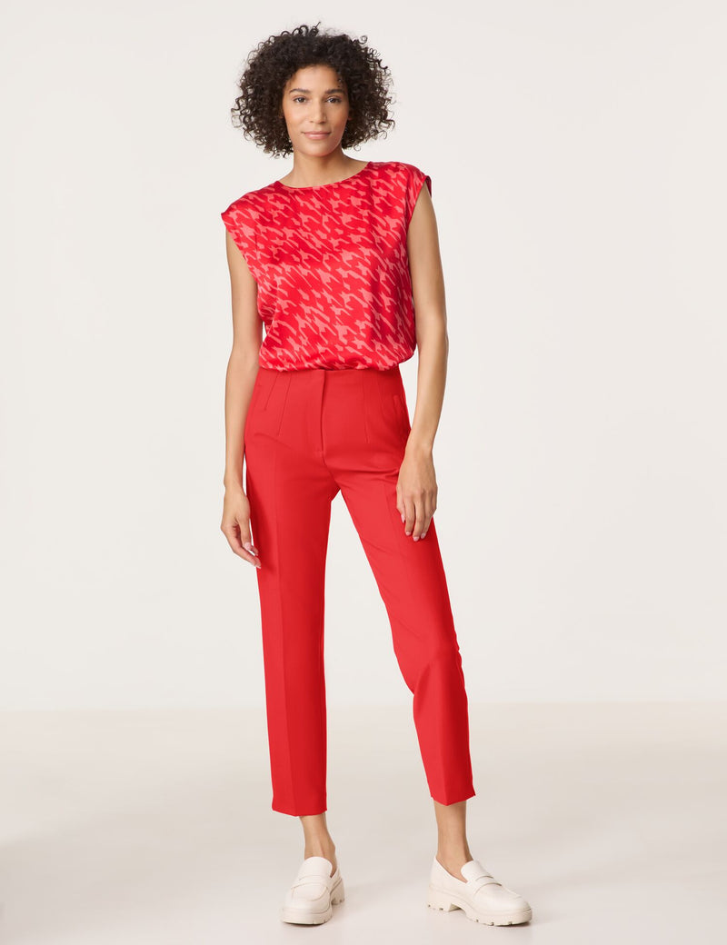 Symbiotic Red Crop Trouser - Lipstick