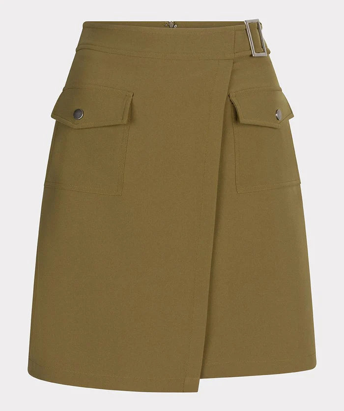 City Overlap Skirt - Moss Green