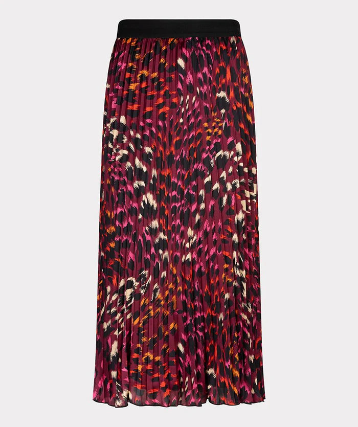 Floral Gem Plisse Skirt - Print