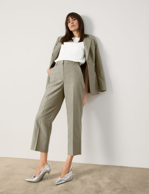 Diamonds & Jade Crop Trouser - New Sage Pattern