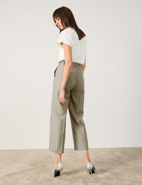 Diamonds & Jade Crop Trouser - New Sage Pattern