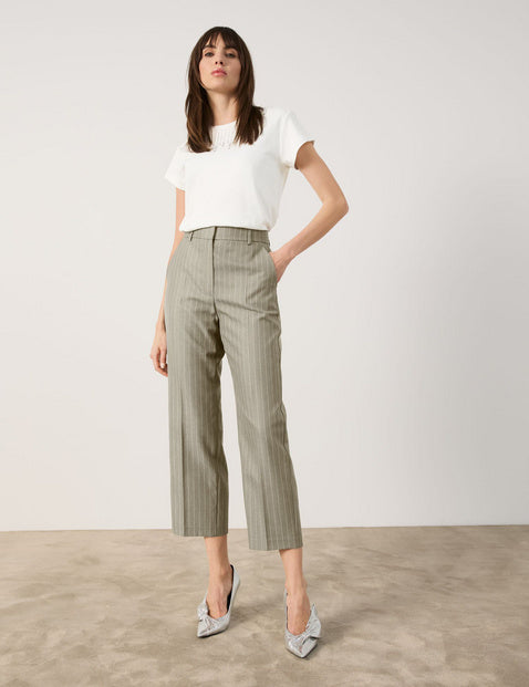 Diamonds & Jade Crop Trouser - New Sage Pattern