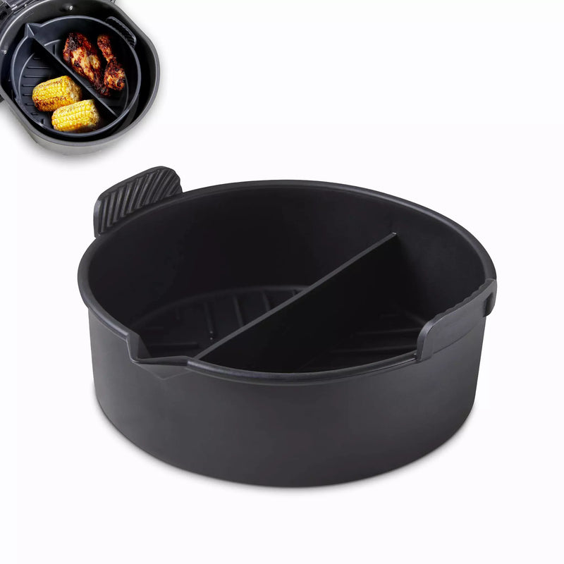 Round Solid Silicone Tray with Divider