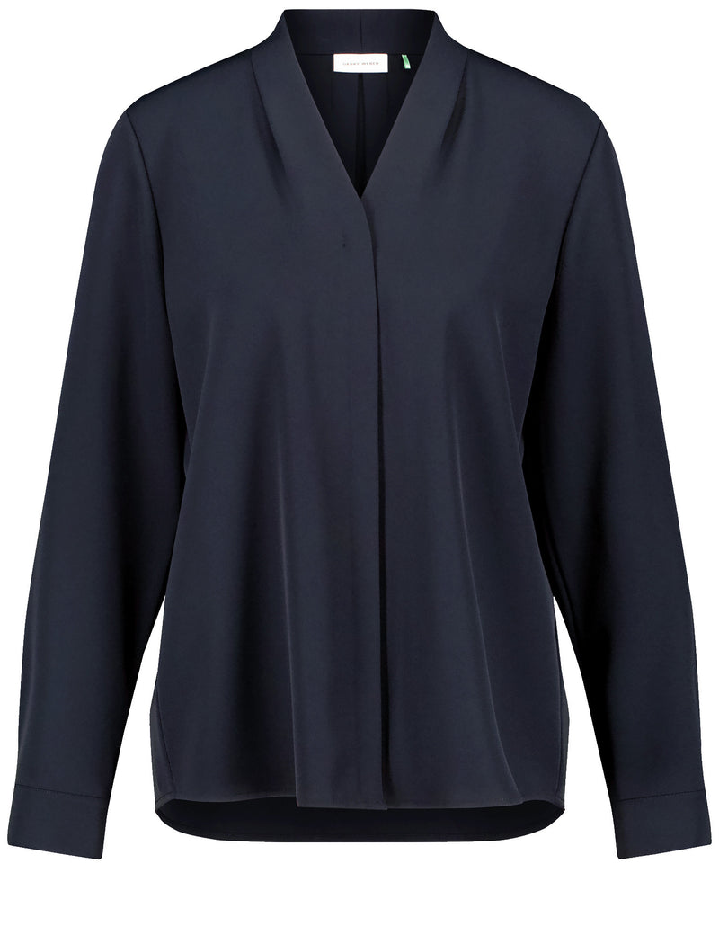 Animal Attenion Blouse - Navy