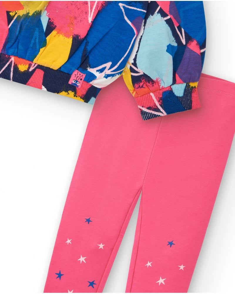 Amazing Sweatshirt And Legging - Fuchsia