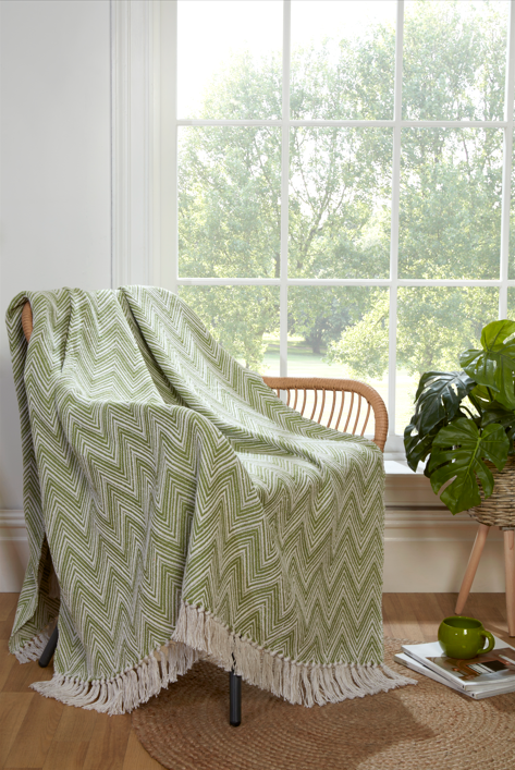 Green Chester Throw 180x250cm