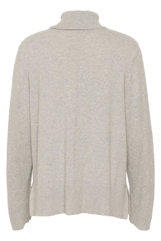 Anva Roll Neck Jumper - Grey Melange