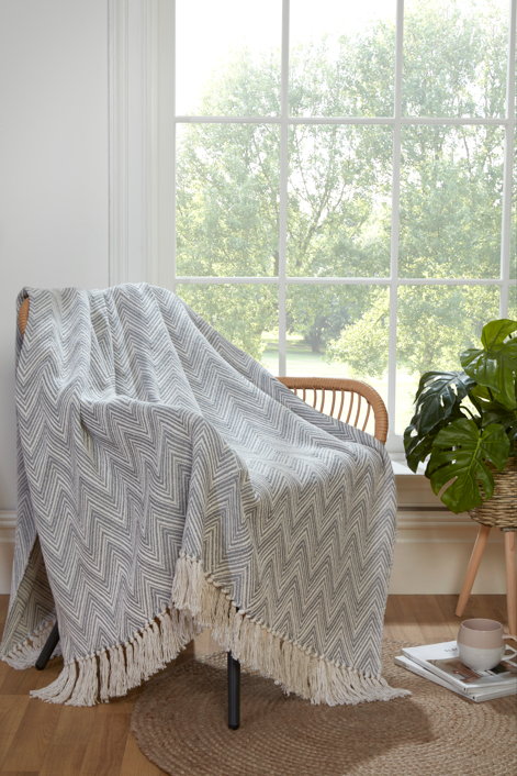 Grey Chester Throw 228x250cm